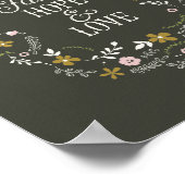 Poster Christelijke Faith Hope Love Bijbelscriptie (Hoek)