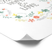 Poster Christelijke Faith Hope Love Wreatscript (Hoek)