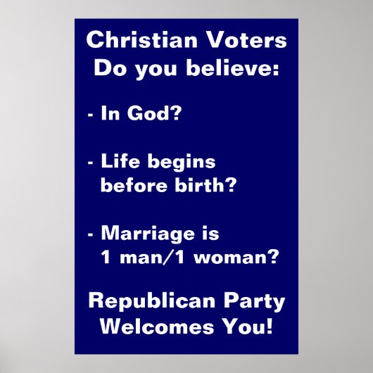 poster Christelijke kiezers (Voorkant)