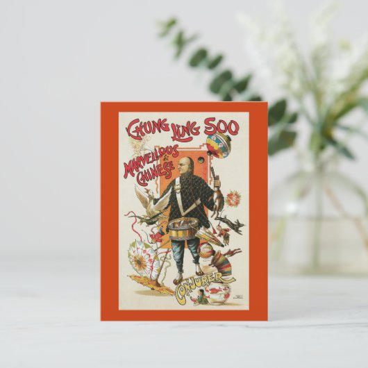  Poster Chung Ling Soo Magicia Briefkaart (Staand voorkant)
