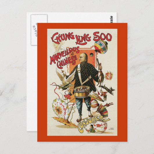  Poster Chung Ling Soo Magicia Briefkaart (Voorkant / Achterkant)