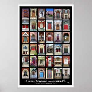poster "Church Doors of Lancaster, PA"