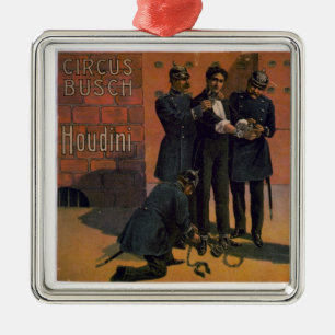  Poster Circus - Houdini en de Circus Metalen Ornament