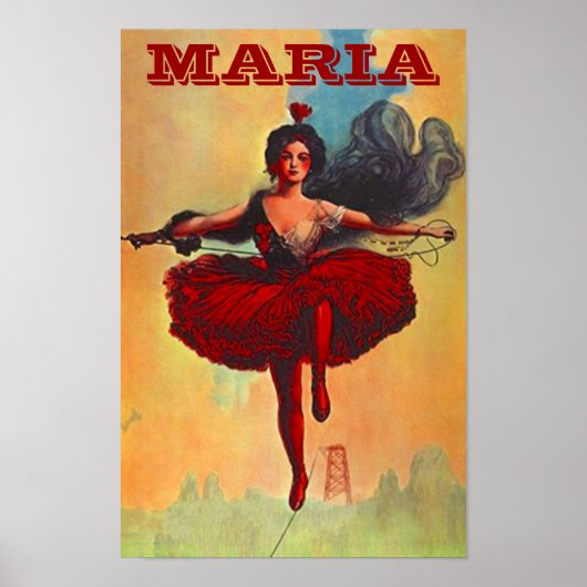 POSTER  CIRCUS PRIMA DONNA HIGHWIRE ARTIST (Voorkant)