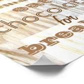 poster citaat eet chocolade voor ontbijt (Hoek)