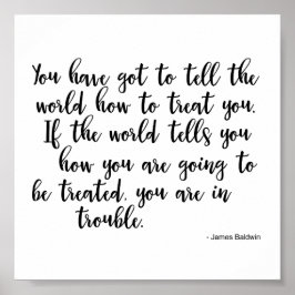 Poster citeert James Baldwin