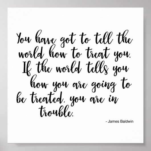 Poster citeert James Baldwin (Voorkant)
