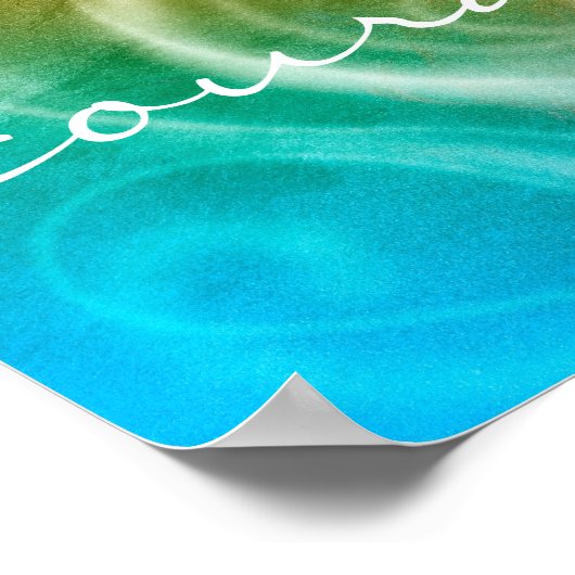 poster citeert moed bij kleurrijk abstract schilde (Hoek)