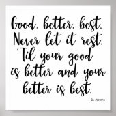 Poster citeert St. Jerome - Self Improvement (Voorkant)