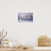 Poster Claude Monet The Magpie Winter Bird Lands (Keuken)