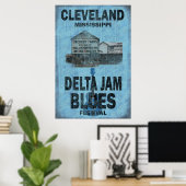 Poster Cleveland Mississippi Blues (Thuiskantoor)