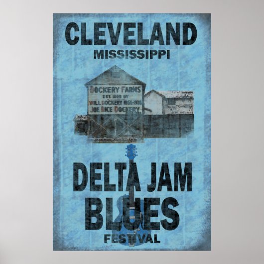 Poster Cleveland Mississippi Blues (Voorkant)