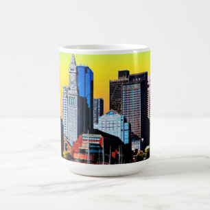 Poster cloth Face Mask van het Custom House Boston Koffiemok