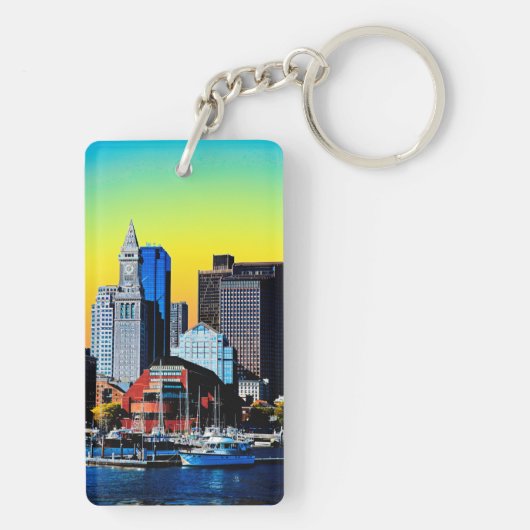 Poster cloth Face Mask van het Custom House Boston Sleutelhanger (achterkant)