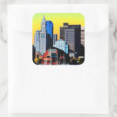 Poster cloth Face Mask van het Custom House Boston Vierkante Sticker (Tas)