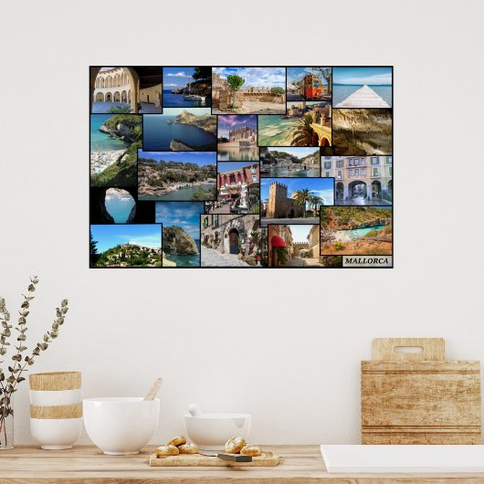 poster collage de la isla de Mallorca (Keuken)