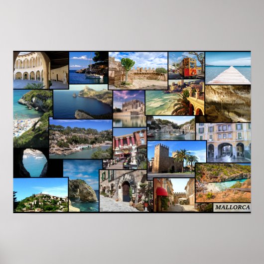 poster collage Mallorca 48x33cm (Voorkant)