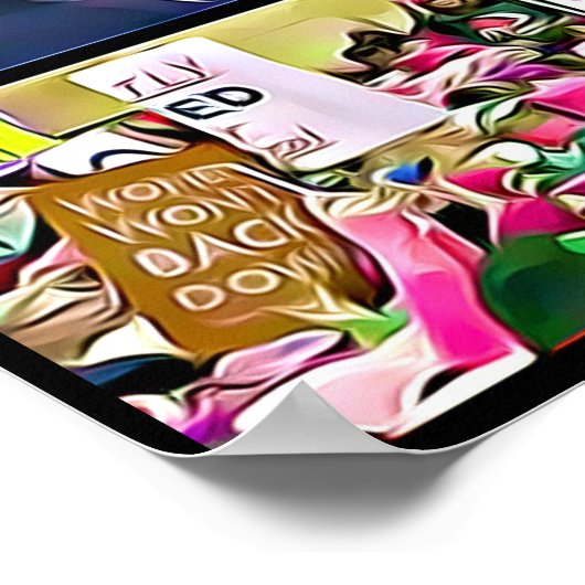 Poster collage voor dames in maart (Hoek)