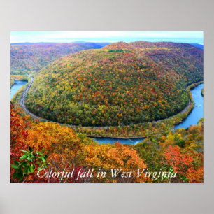 Poster Colorful herfst in West-Virginia