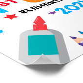 Póster Colorido Primer Día Del Rótulo Escolar Poster (Hoek)