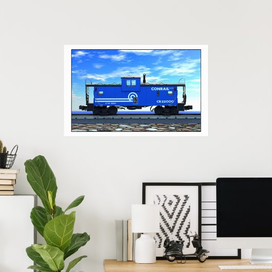 POSTER CONRAIL CABOOSE (Thuiskantoor)