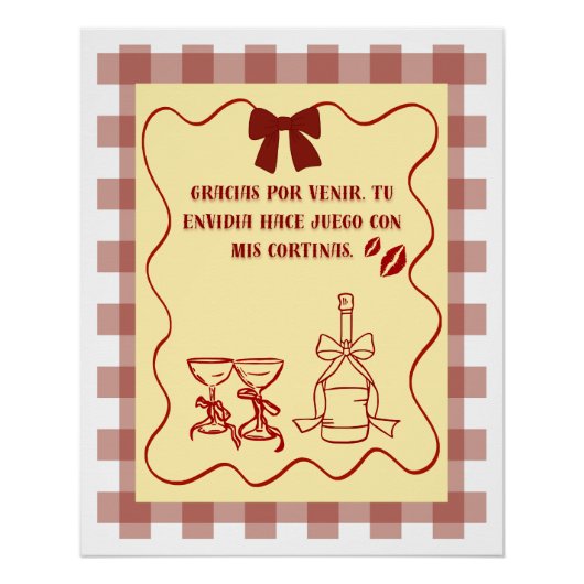 Poster coquette sarcasmo frase atrevida estética (Voorkant)