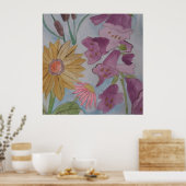 Poster Cottage Garden Flowers (Keuken)