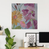 Poster Cottage Garden Flowers (Thuiskantoor)
