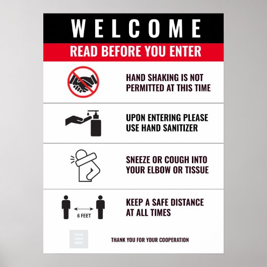 POSTER COVID ENTRANCE (Voorkant)