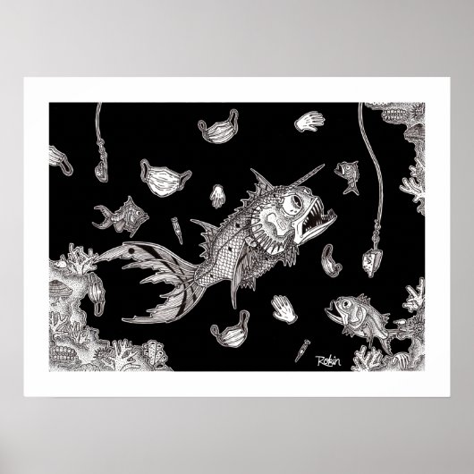 Poster Covid Fish (Voorkant)