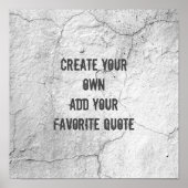 poster creëer je eigen quote gekraakt stucco desig (Voorkant)