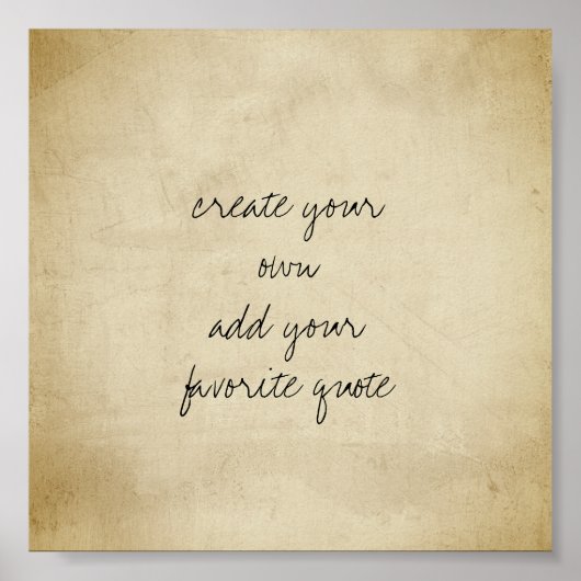 poster creëer je eigen verstoorde textuur sepia (Voorkant)