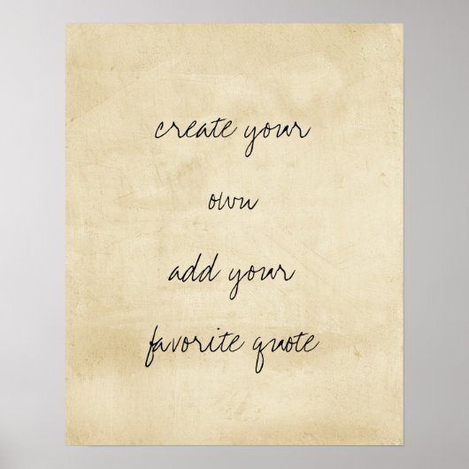 poster creëer je eigen verstoorde textuur sepia (Voorkant)