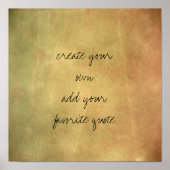 poster creëer je eigen verstoorde textuur sepia (Voorkant)