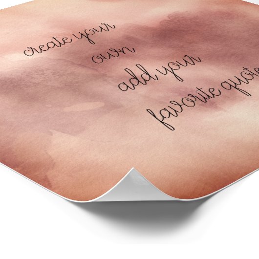 poster creëer je eigen waterverf moderne (Hoek)