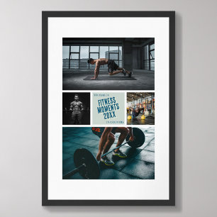 Poster Creëer uw eigen fitness foto afdrukken