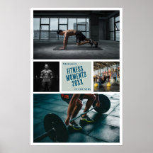 Poster Creëer uw eigen fitness foto afdrukken