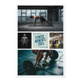 Poster Creëer uw eigen fitness foto afdrukken