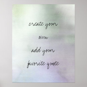 poster creëer uw eigen offerte over waterverf