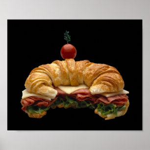 Poster Croissant Sandwich
