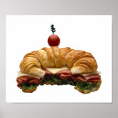 Poster Croissant Sandwich (Voorkant)