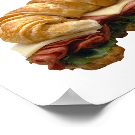 Poster Croissant Sandwich (Hoek)