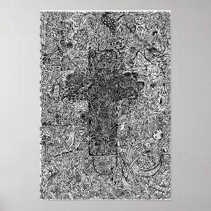 poster "Cross and Symbols"