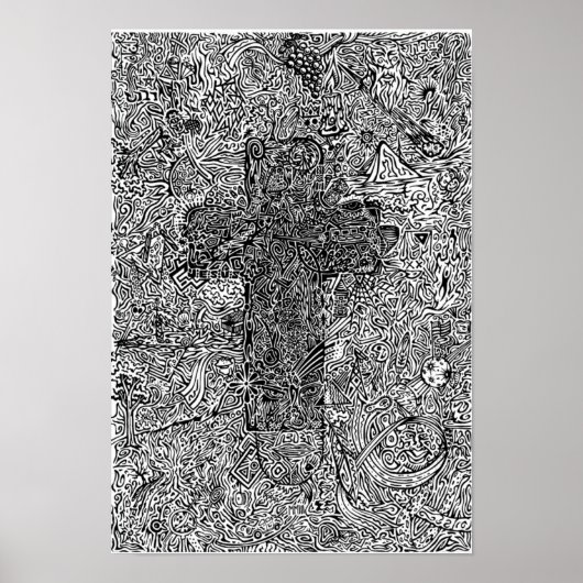 poster "Cross and Symbols" (Voorkant)