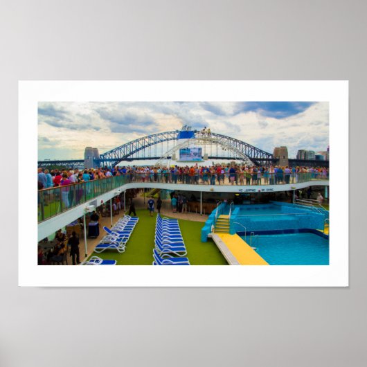 Poster | Cruiseschip Sydney Harbour Bridge (Voorkant)