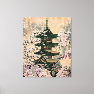 Póster Cuadro Hokan Ji Japón Canvas Afdruk