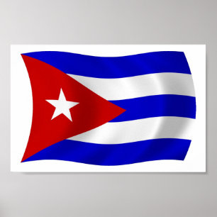Poster Cuba - Afdruk vlag