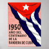 poster Cubaanse vlag 1950 (Voorkant)