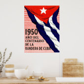 poster Cubaanse vlag 1950 (Keuken)