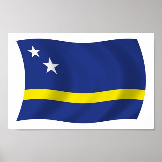 Poster Curaçao-vlag afdrukken (Voorkant)
